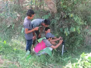 Students working 
