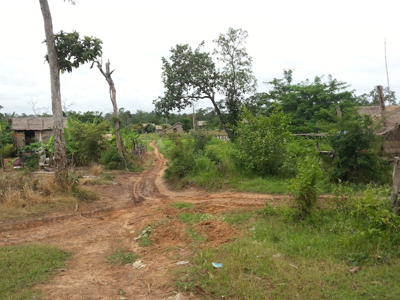 A road in a village near Koh Ker School.