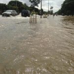Flooding road