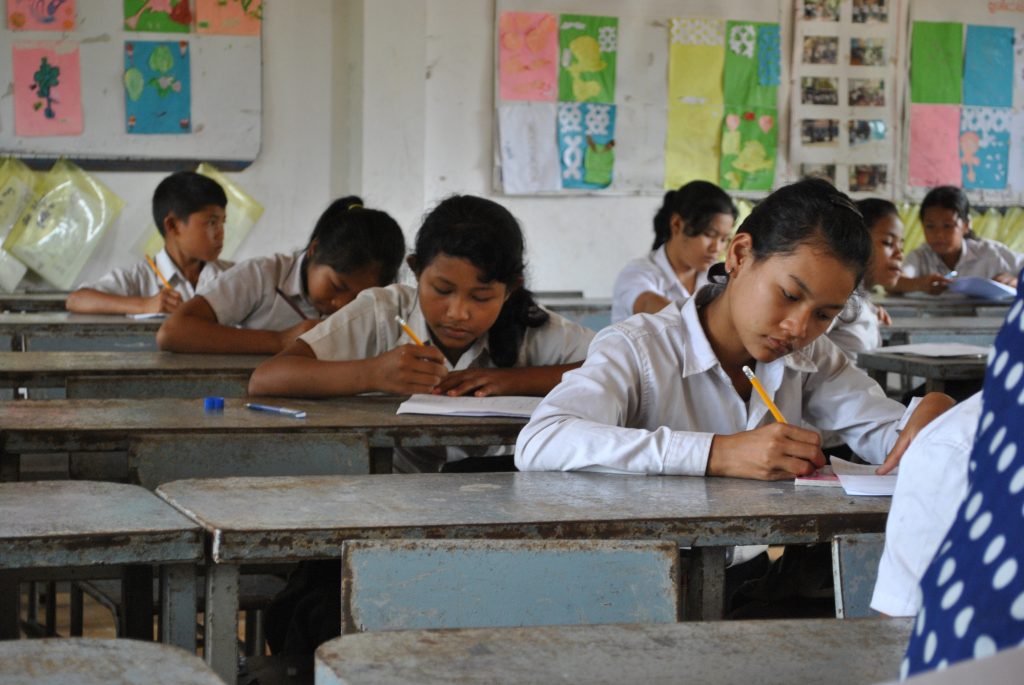 students studying