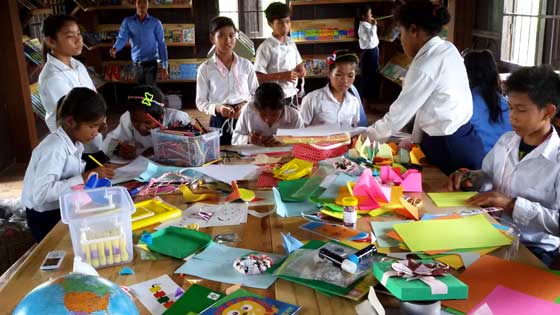 First activities in the new Koh Ker library