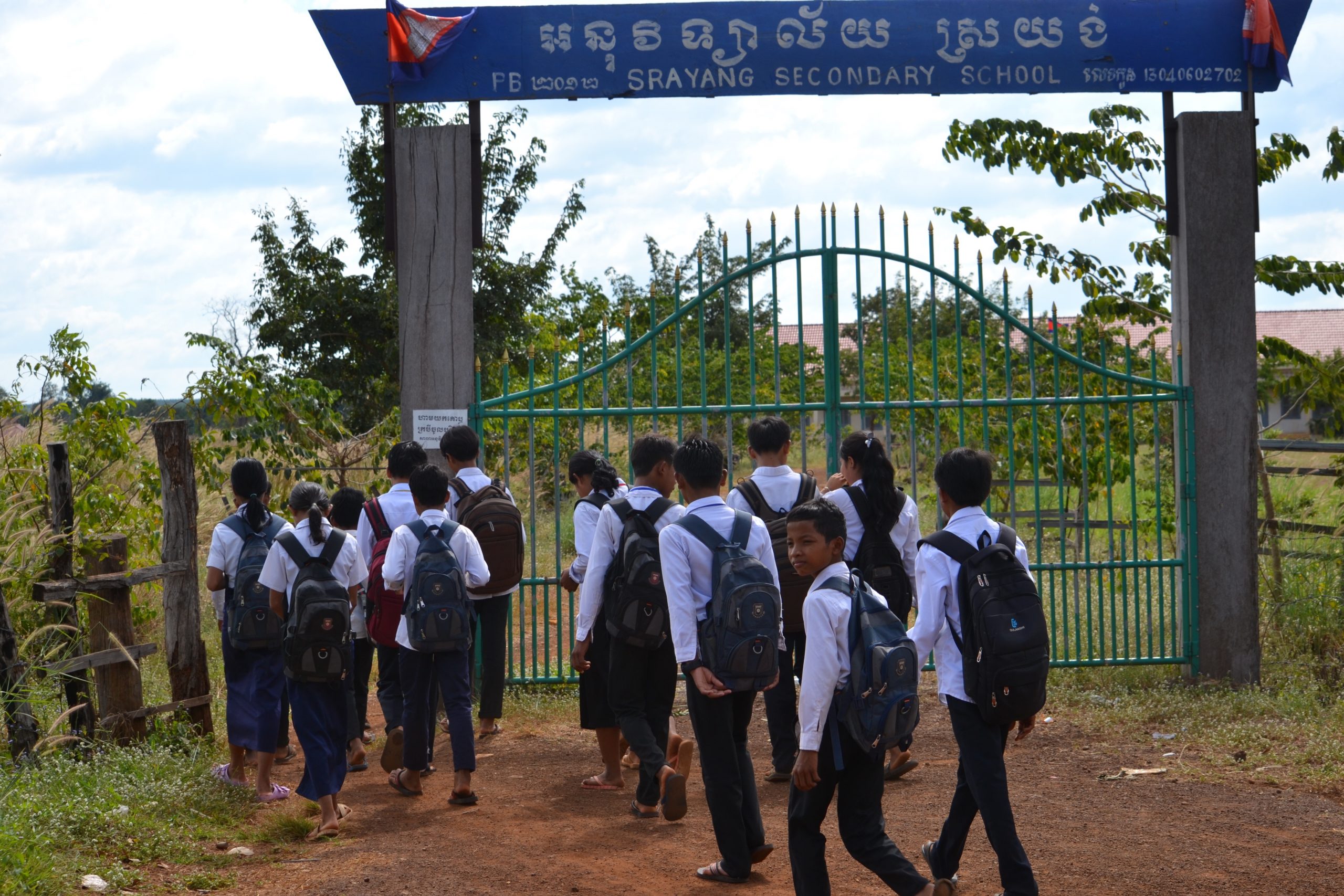 PLF Students Entering Srayang Secondary School