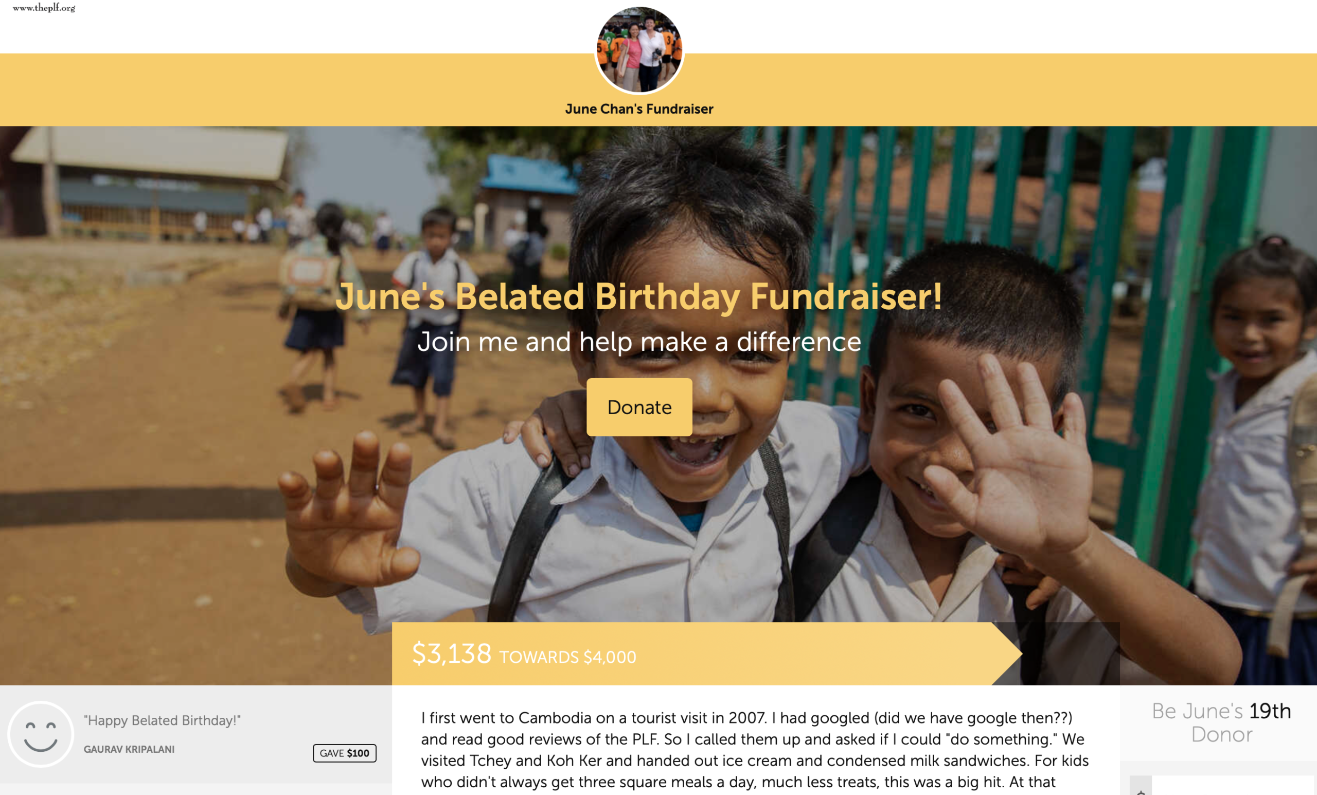 Network For Good Fundraiser example